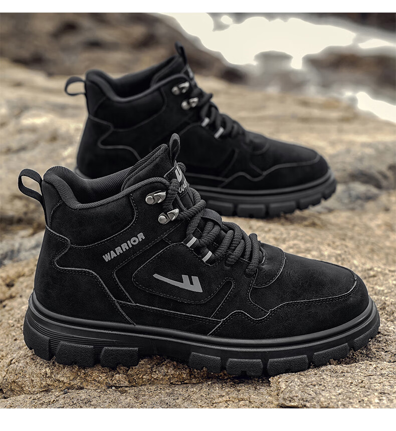 Warrior Official Martin Boots Autumn Winter High-top Hiking Shoes Men Outdoor Casual Shoes 1871 Khaki Size 43 11