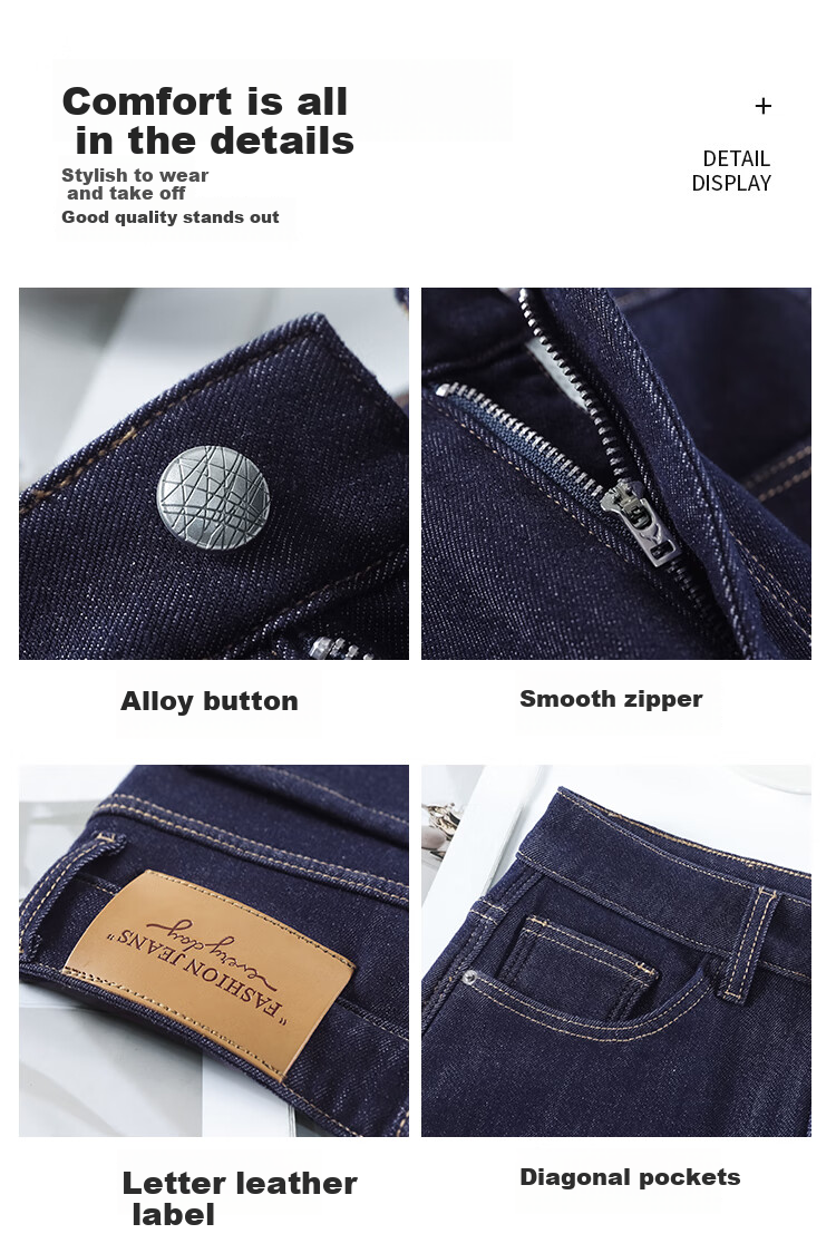 Ziyouxi Wide-Leg Jeans for Women, Autumn And Winter 2025 New Style, Loose-Fitting for Petite Figures, High-Waisted, Draping Denim Blue Straight-Leg Pants 13