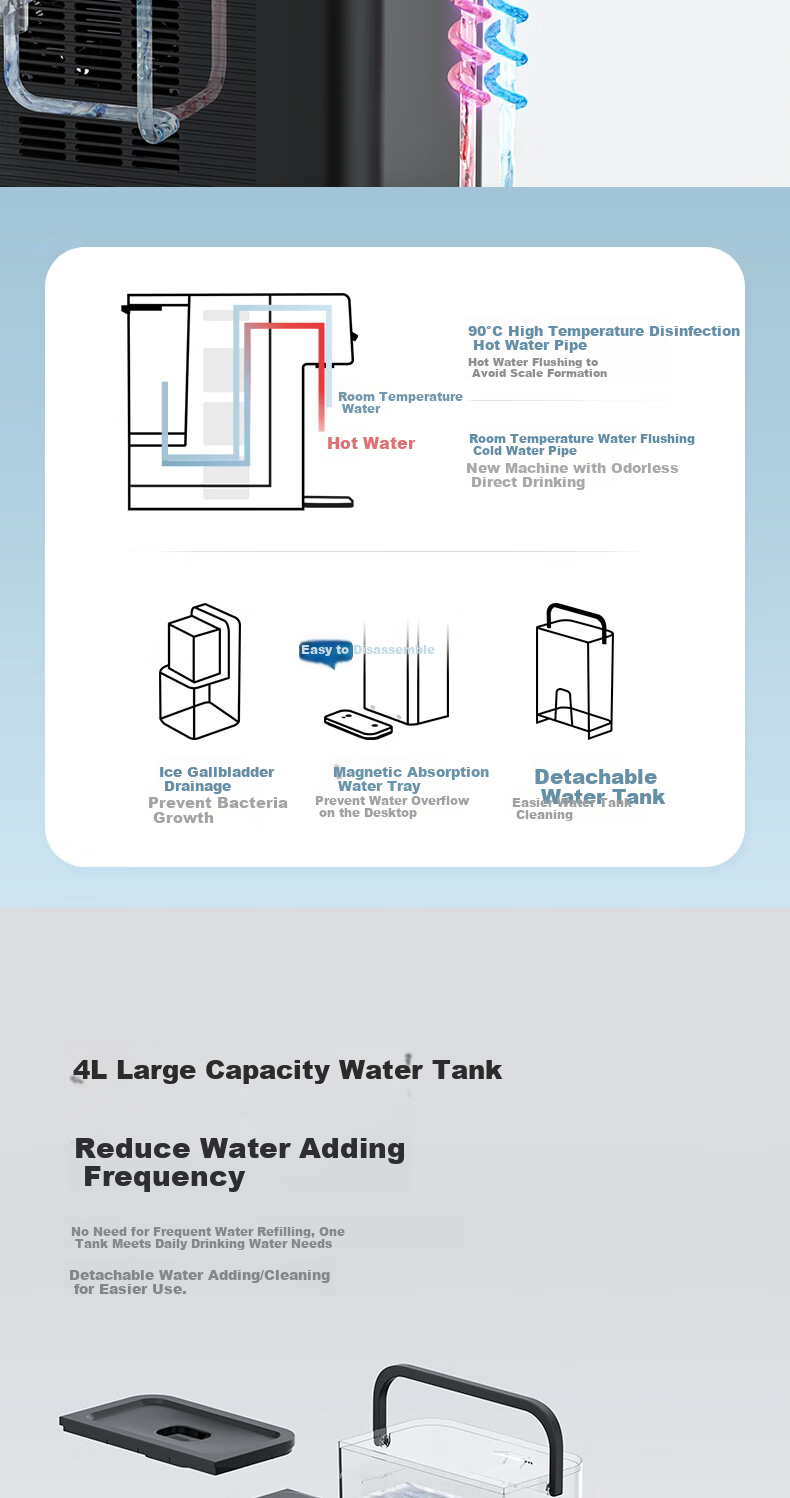 PHILIPS Instant Hot Water Dispenser, Cooling And Heating All-In Sparkling Water Machine, Tea Bar Machine, Hot And Cold Drinking Water Dispenser, Desktop Tabletop No-Installation Water Dispenser, McKinsey ADD4849/93 12
