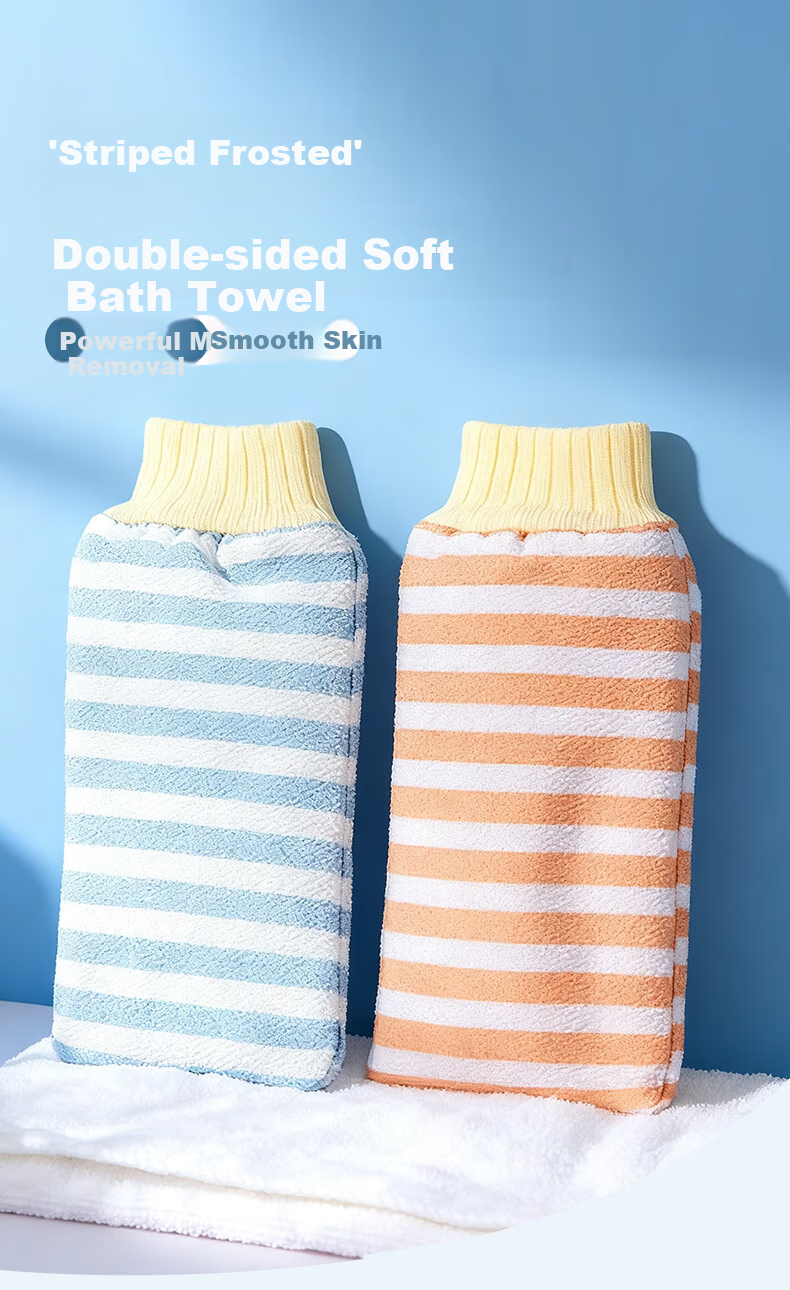 Xingfang Exfoliating Washcloth for Men And Women, Bath Scrubber Tool, Back Scrubber, Dead Skin Remover, Essential Home Item, 2 Pieces 2