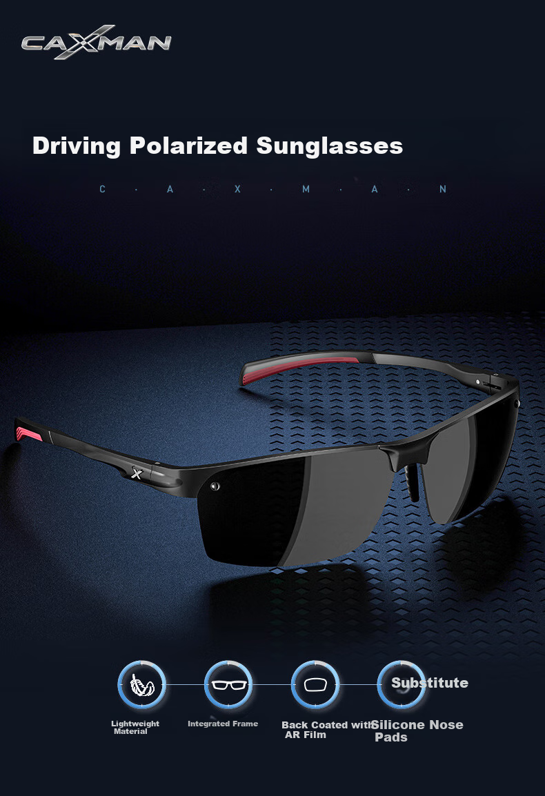 CAXMAN Sunglasses for Men, Sports Driving Fishing Specialized for Viewing Fish Floats, Polarized Sunglasses, UV Protection Outdoor Glasses 1