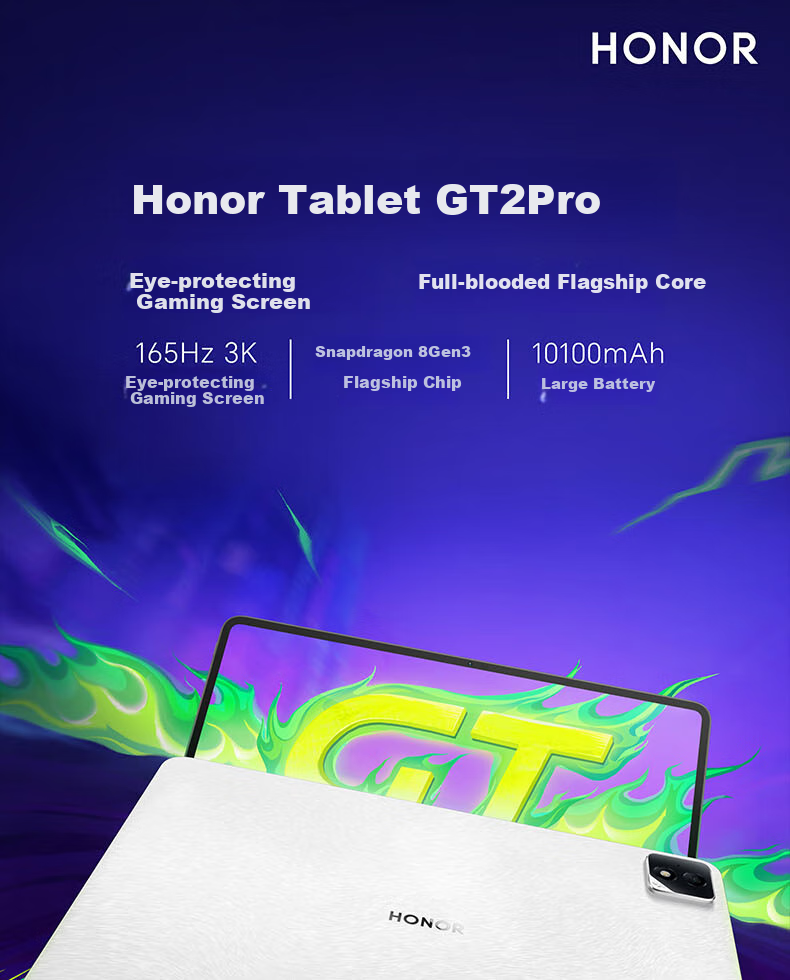 HONOR Tablet GT2 Pro 12.5-inch 165Hz 3K Eye-care Gaming Screen Full-power 8Gen3 Flagship Chip 8+256GB Phantom Gray [National Subsidy] 1