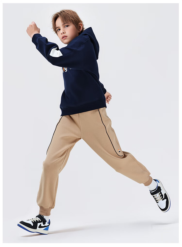 Navigare Boys' Hoodie Spring Children's Hooded Sweatshirt Student Casual Fashion Sailboat Letter Navy Blue 165 14