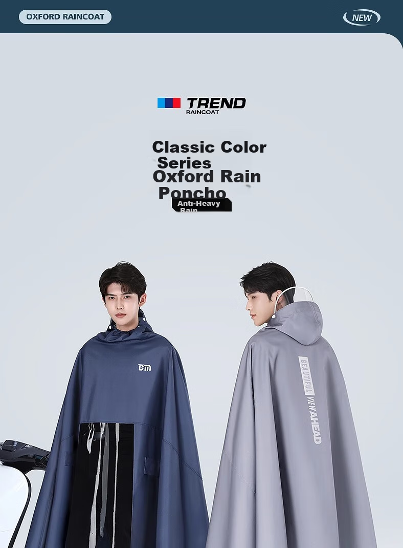 Beimei Electric Scooter Raincoat, Full-Body Protection against Heavy Rain, Extra Large And Thick, Single-Person Riding Specific, Men's Motorcycle Rain Poncho 1