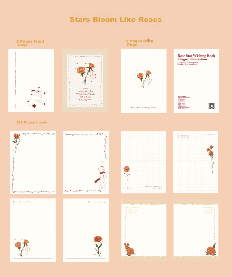 Jiamo Little Prince Notebook, Valentine's Day Diary, Boyfriend Girlfriend Journal, Student Notebook, High-Quality Hardcover Planner, Middle School And College Entrance Exam Preparation, Graduation Gift, Present 14