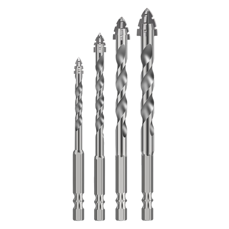HUHAO Ultra-Hard Four-Blade Serrated Eccentric Drill Bit for Tile Drilling, H Alloy Electric Drill Bit, Specialized for Cement And Concrete, 6mm X 5