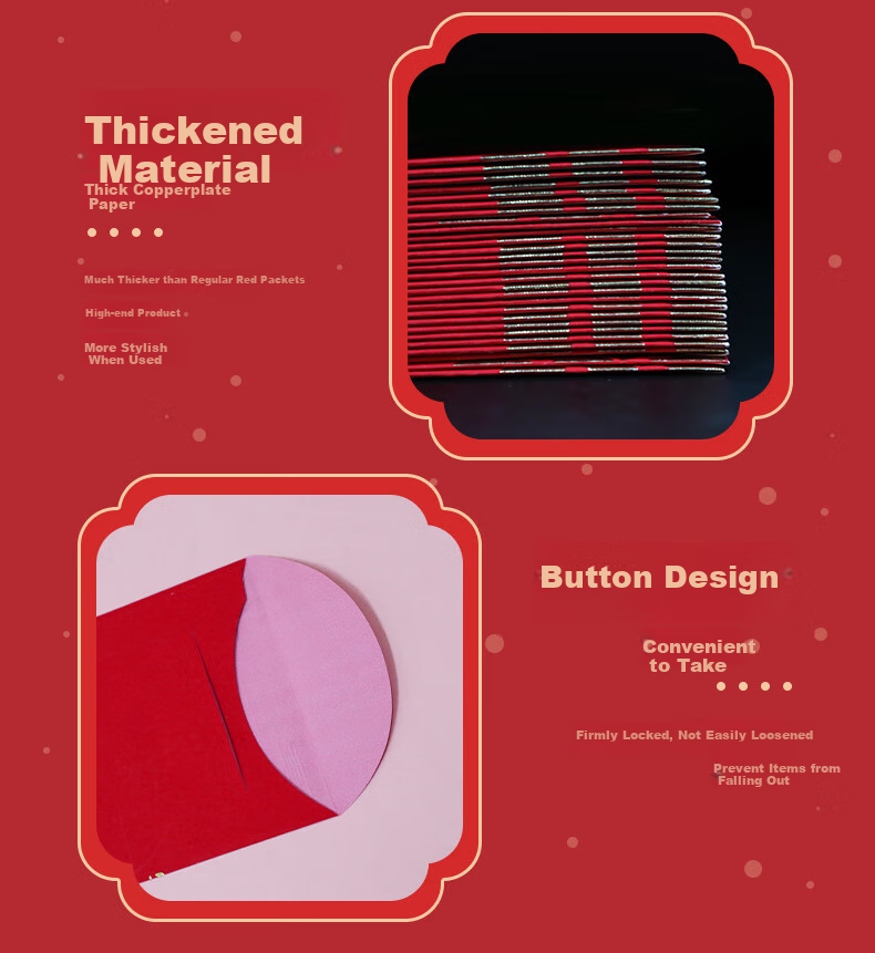 Cuttlefish Red Envelopes Money Soon 6-Pack New Year Spring Festival Opening Red Packet Lucky Money Bag Birthday Thousand Yuan 7