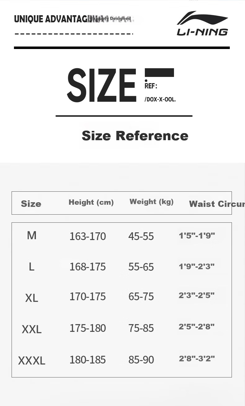 Li-Ning Swimming Trunks for Men, Anti-Embarrassment Swim Shorts, Square Leg, Double-Layered Comfortable High-Elasticity Water And Land Dual-Use Beach Shorts, 332 Black-Gray, Size L 7