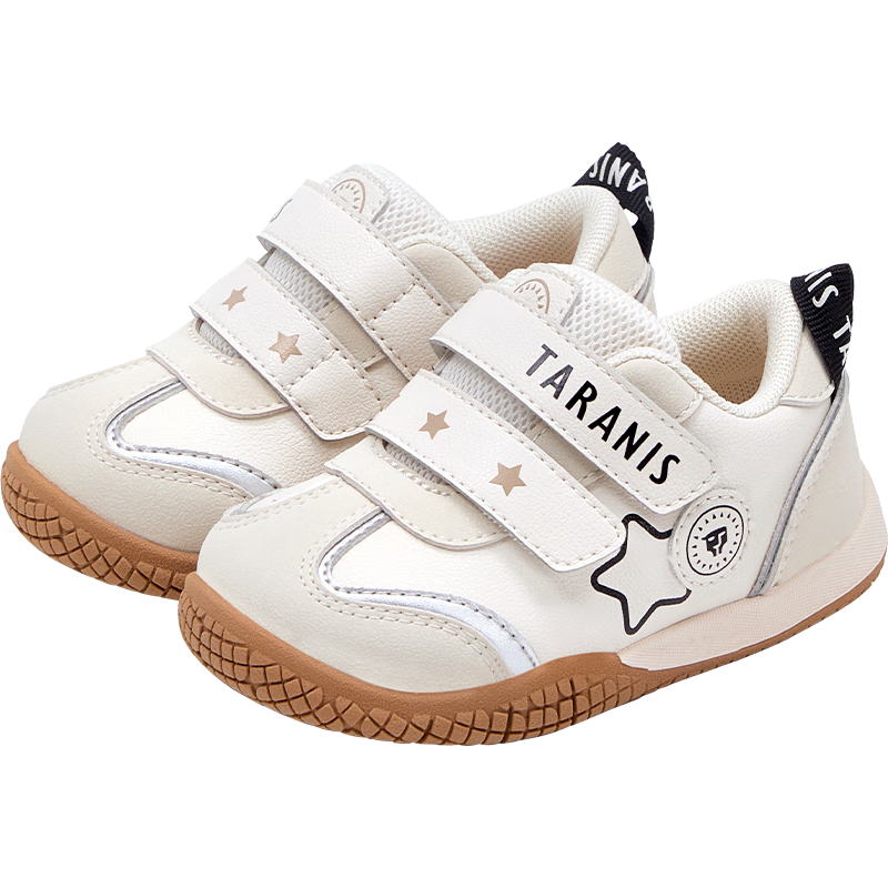 TARANIS Toddler Spring Baby Boys Walking Shoes Girls Bionic Infant First Steps Shoes Off-White Size 20