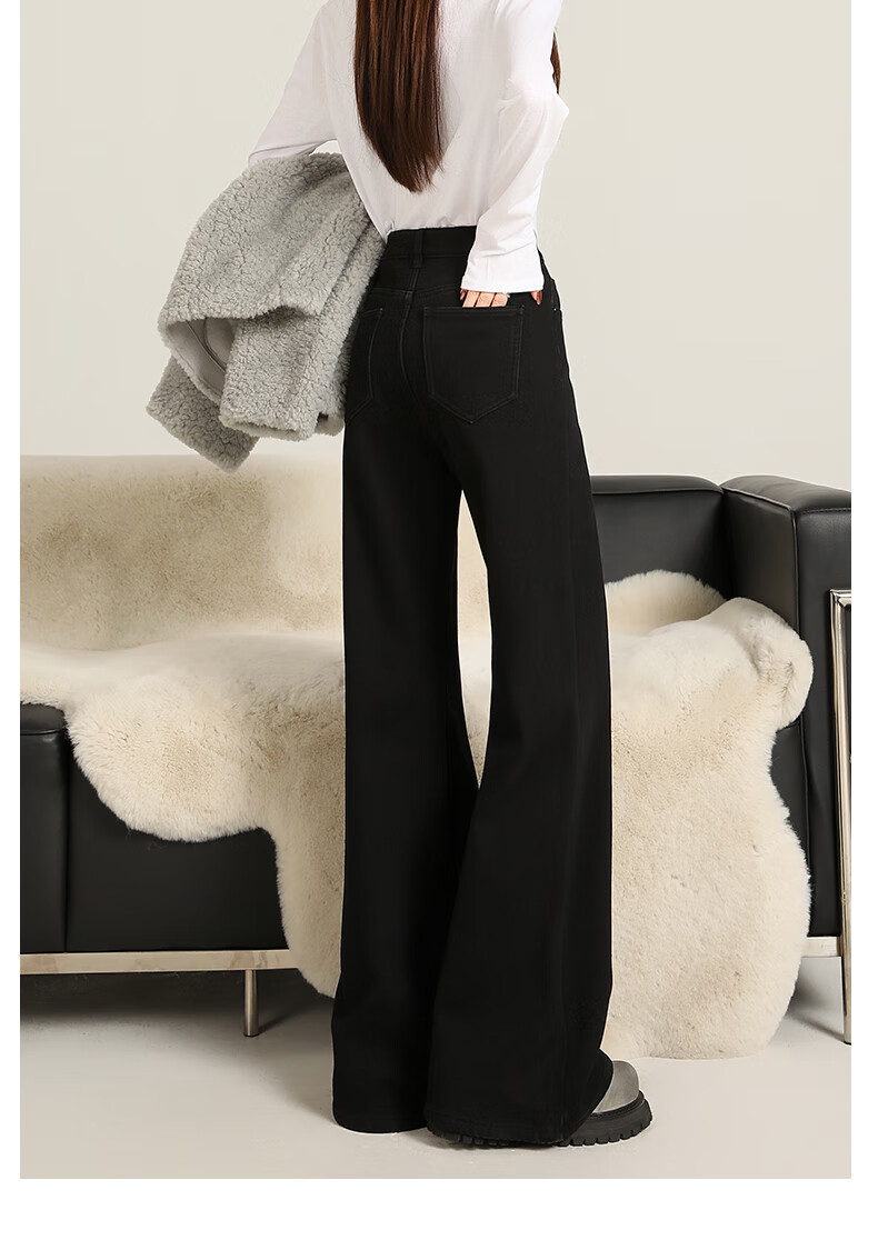 Xueqiman Women's Flared Jeans 2026 Spring High Waist Stretch Slim Fit Floor-Length Bell Bottoms 20