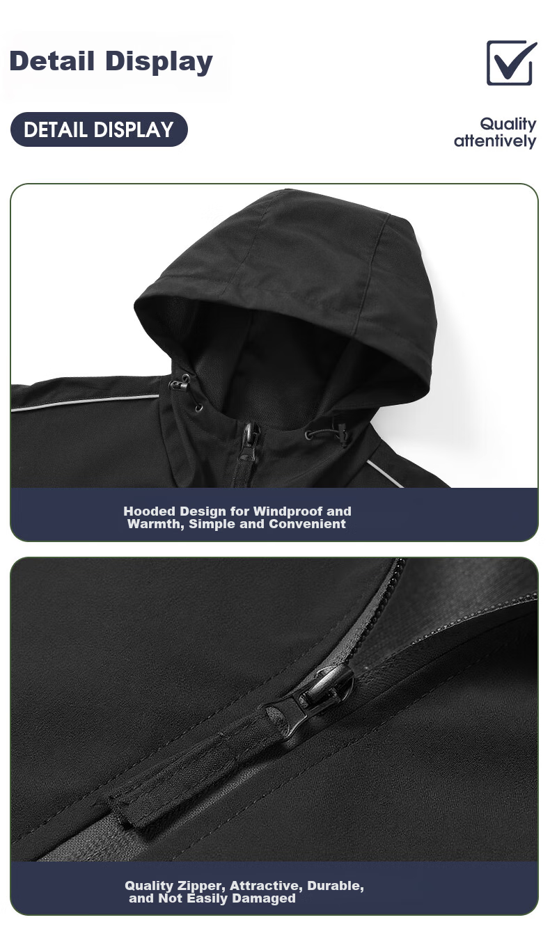 Warrior Men's Hooded Windproof Jacket for Spring And Autumn, Outdoor Hiking Waterproof Sports Coat 2220 9