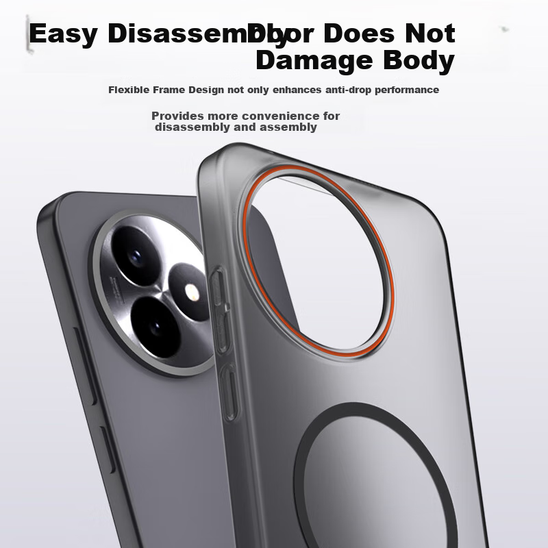 Противоударный чехол Baozou для Xiaomi Redmi K80 Pro, матовый, серый