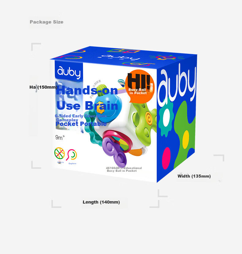 Auby Infant And Toddler Toy Busy Ball, Hand-Held And Grasping Training, Early Education Enlightenment, First Birthday Gift, for Boys And Girls, 9 Months+ 22