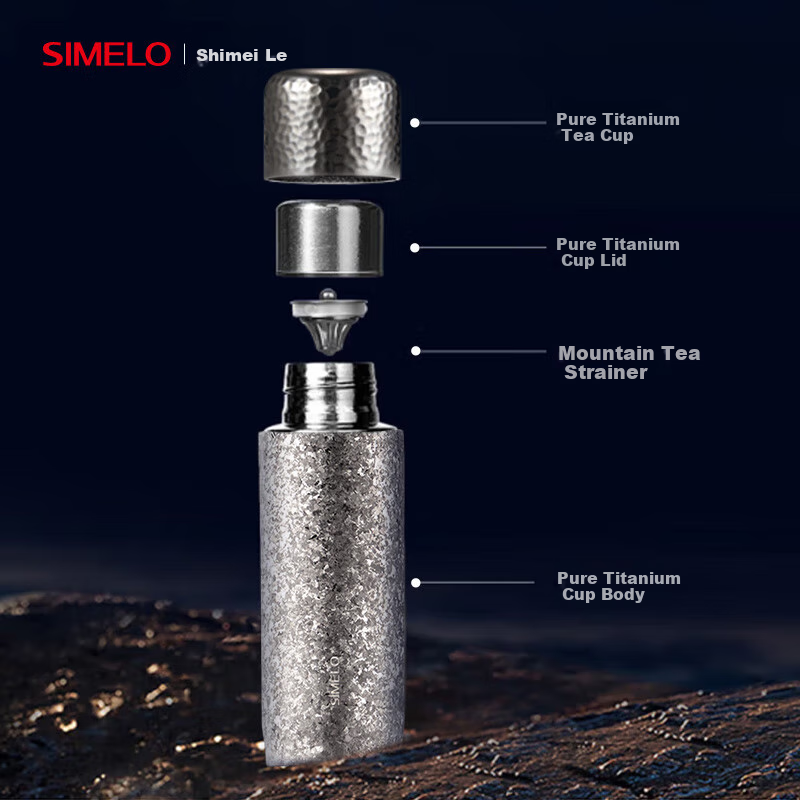 Термос SIMELO из чистого титана для женщин, 450 мл, стильный подарок