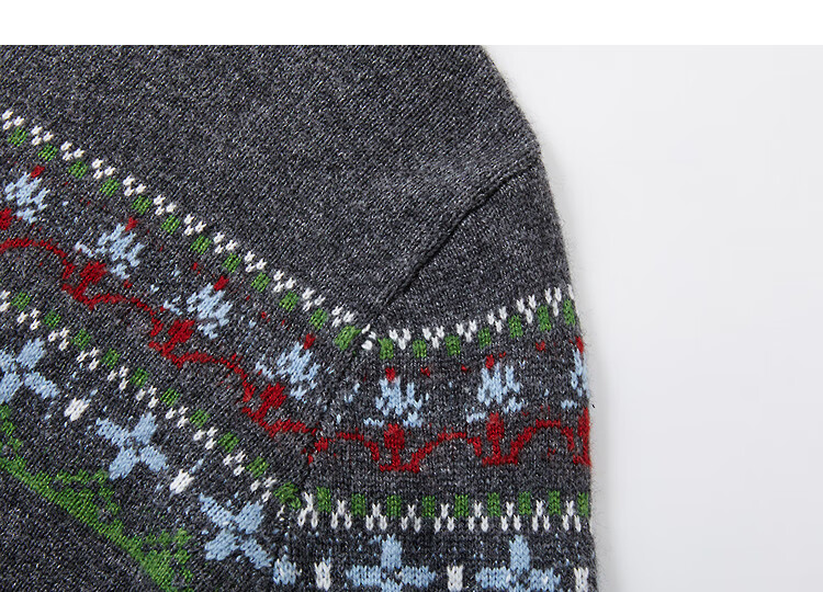 Demana [Qianrou] Winter Retro Fair Isle Jacquard Turtleneck Sweater Comfortable Lazy Knit Top for Women 3