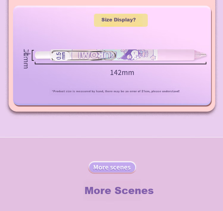 GuangBo 0.5mm Mechanical Pencil Set, Mechanical Pencil, Refills, Sanrio Collaboration Pochacco Cute Cartoon School Pencil, Single Pack KT82105-PC 13
