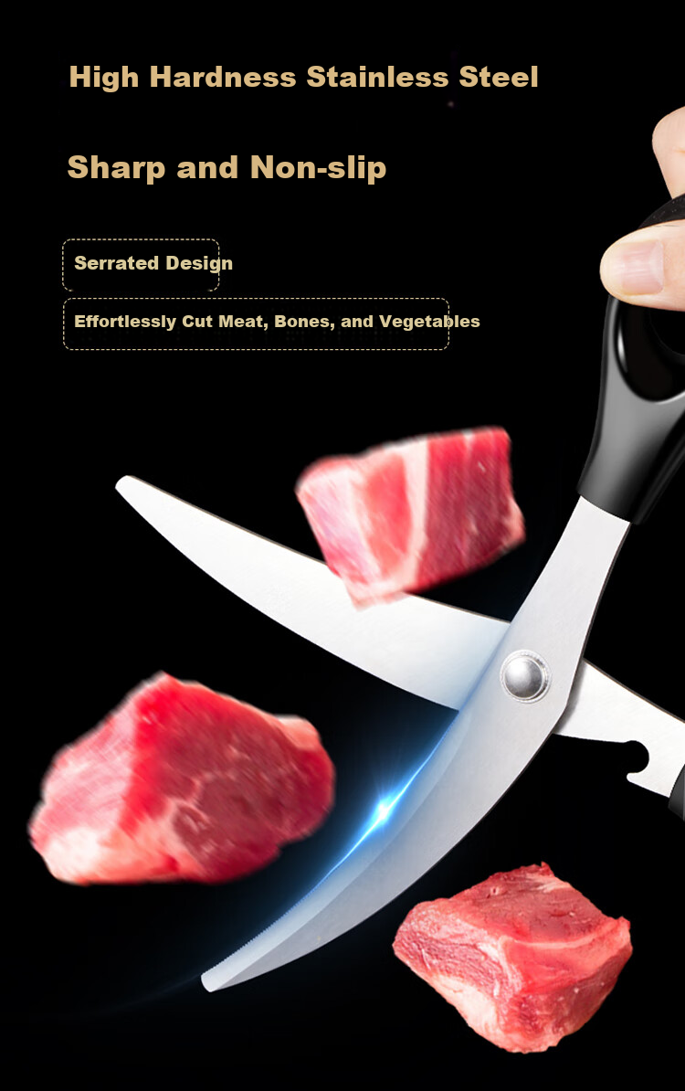 BJ Stainless Steel Barbecue Tongs Set of Three, Steak And Meat Tongs, Kitchen Utensils, Barbecue Scissors, Food Clamps Set 3