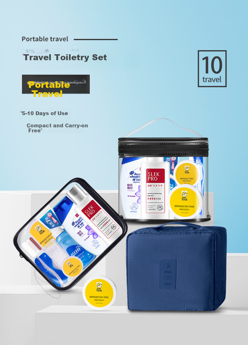 JOYTOUR Travel Toiletry Set, Portable Business Trip Wash Bag, Travel Toiletries Storage Bag, Wash And Care Kit, 15-Piece Set-J4 1