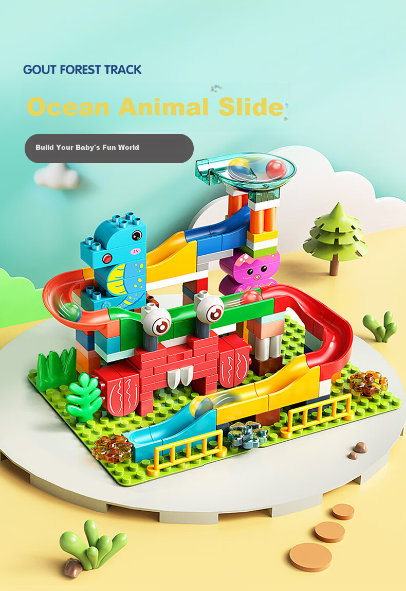 FEELO Compatible with LEGO Large Particle Building Blocks Toy, Birthday Gift for Boys And Girls, Children's Zoo 2621 1