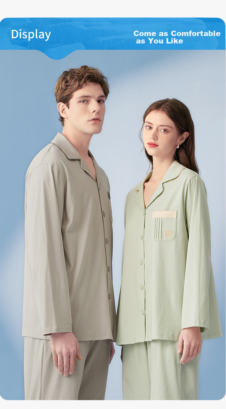 Fenteng Women's Pajamas, 5A Antibacterial Pure Cotton, Simple Solid Color, Breathable, Suitable for Outdoor Wear, Home Loungewear Set, Soft Cotto 12