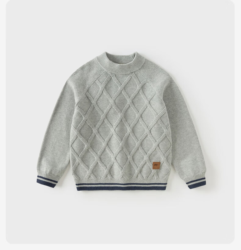 DAVE & BELLA Boys' Cotton Sweater Children's Knitwear Boys' Academy Style Top Autumn Winter Kids' Clothing 3