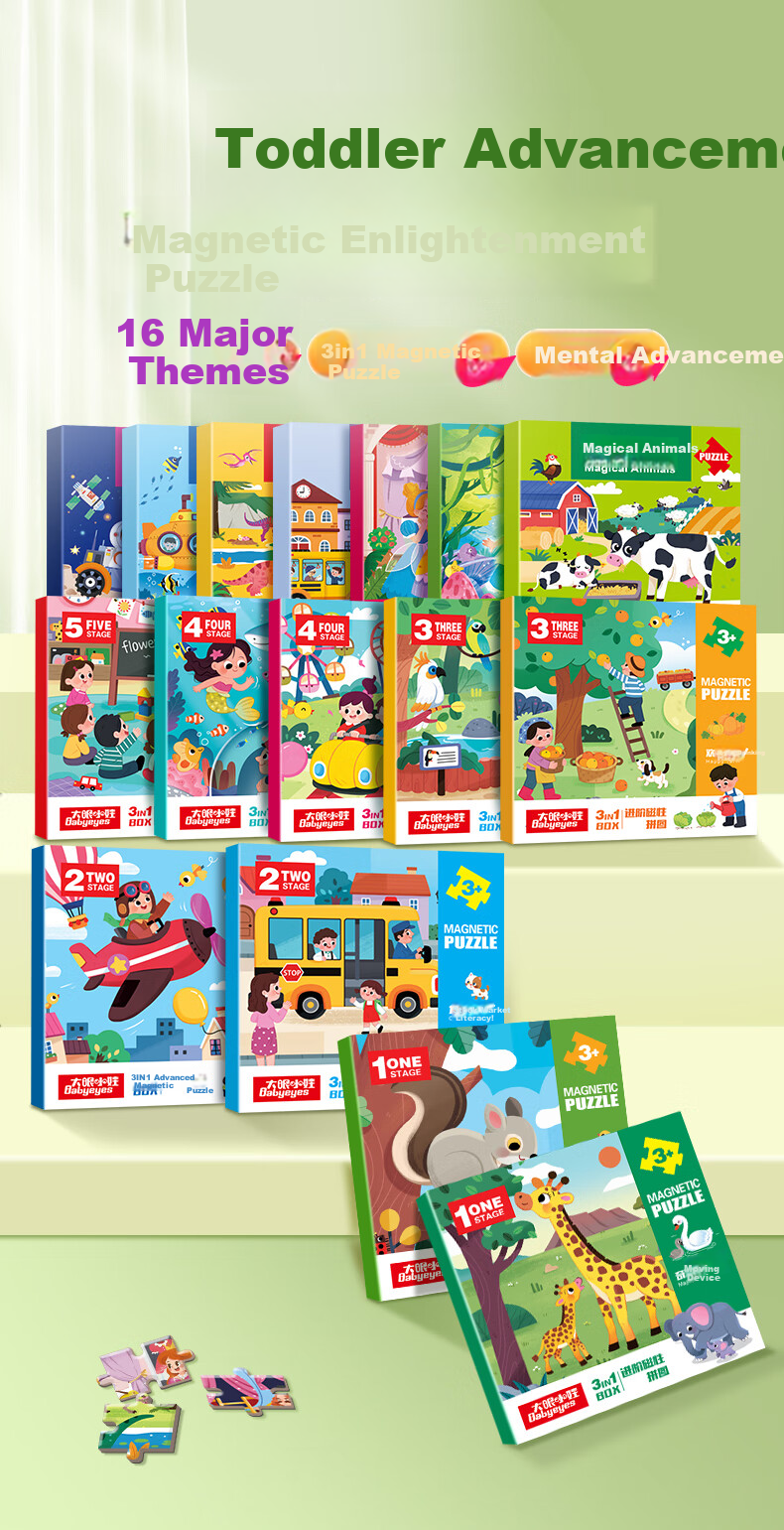 Dayanxiaowa Children's Puzzle, Educational Jigsaw Toy for Ages 1-3 Boys And Girls, Birthday Gift, Car Design, 16 Pieces 1
