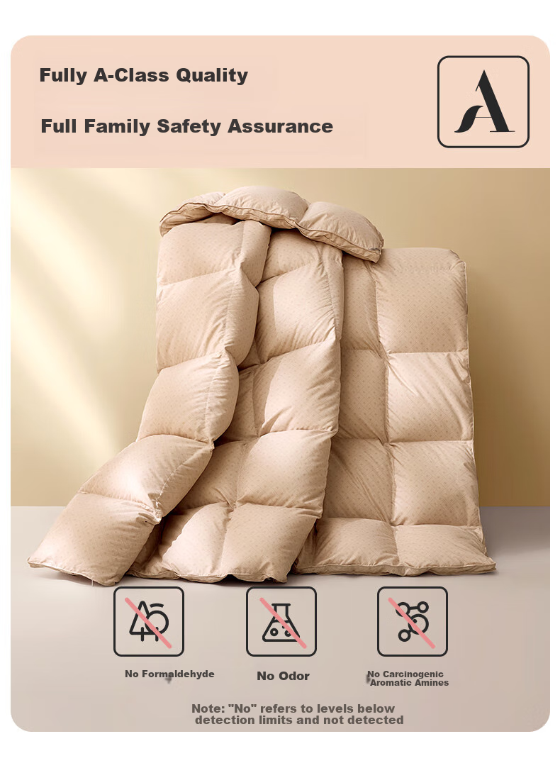 LOVO Luolai Home Textiles, 95% White Goose Down Duvet, 1150g Filling, 220*240cm, White 6