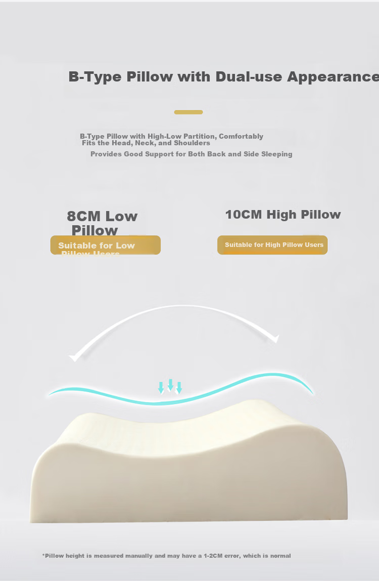 FUANNA Latex Pillow, Imported from Thailand, Deep Sleep Cervical Pillow, Set of Two, 56*34cm 3