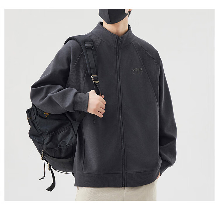 JEEP SPIRIT Men's Jacket Hoodie High-End 2026 Spring Autumn Stylish Sport Casual Trendy Top 5