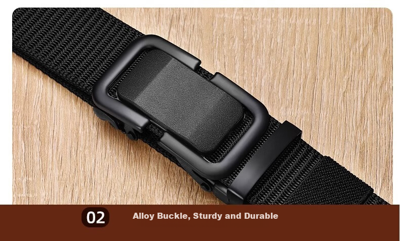 Huili Canvas Belt with Automatic Buckle, Tactical Woven Belt, Thickened Casual Versatile Belt for Men And Women, Trendy Simple Waistband 12