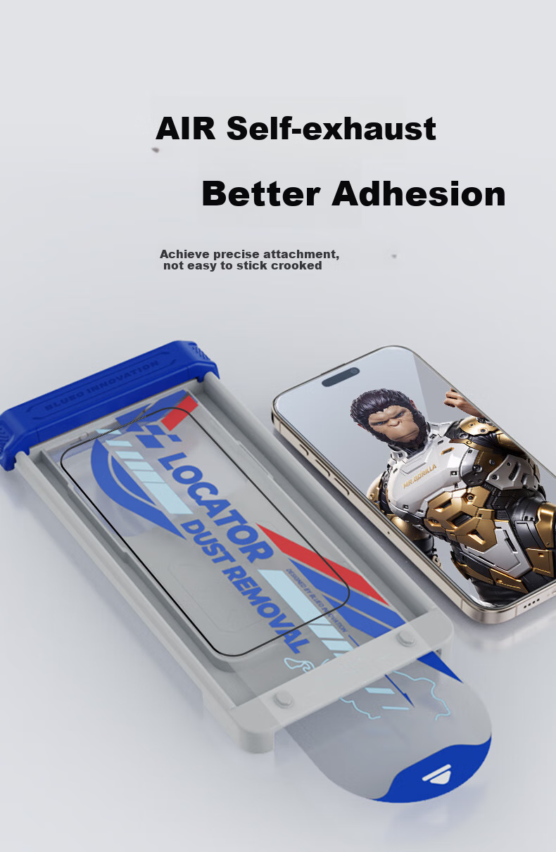 BLUEO Blue Gorilla Tempered Glass Screen Protector for Apple iPhone Air, AR Anti-Glare, High-Definition, Drop-Resistant, Anti-Fingerprint Mobile Phone Protective Film 11