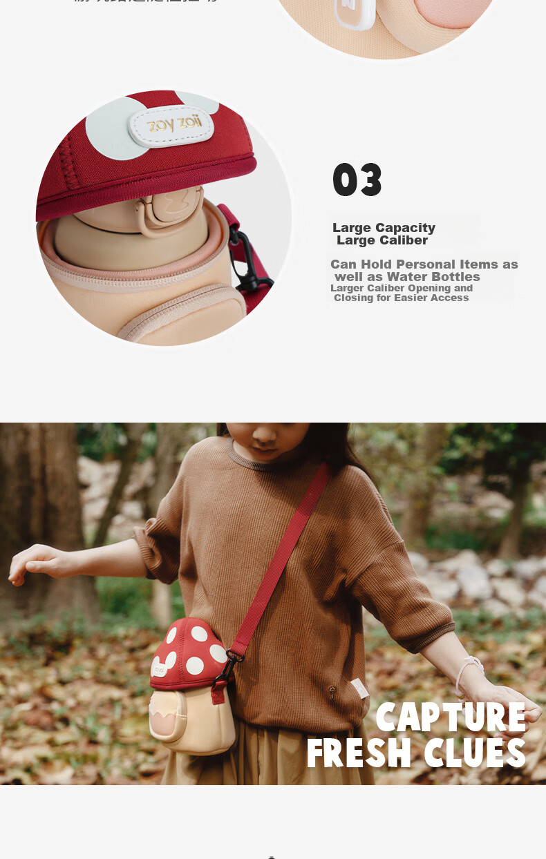 Zoy Zoii Children's Crossbody Bag for Girls And Boys, Lightweight Portable Small Backpack for Spring Outings And Travel, Birthday Gift for Kids 5