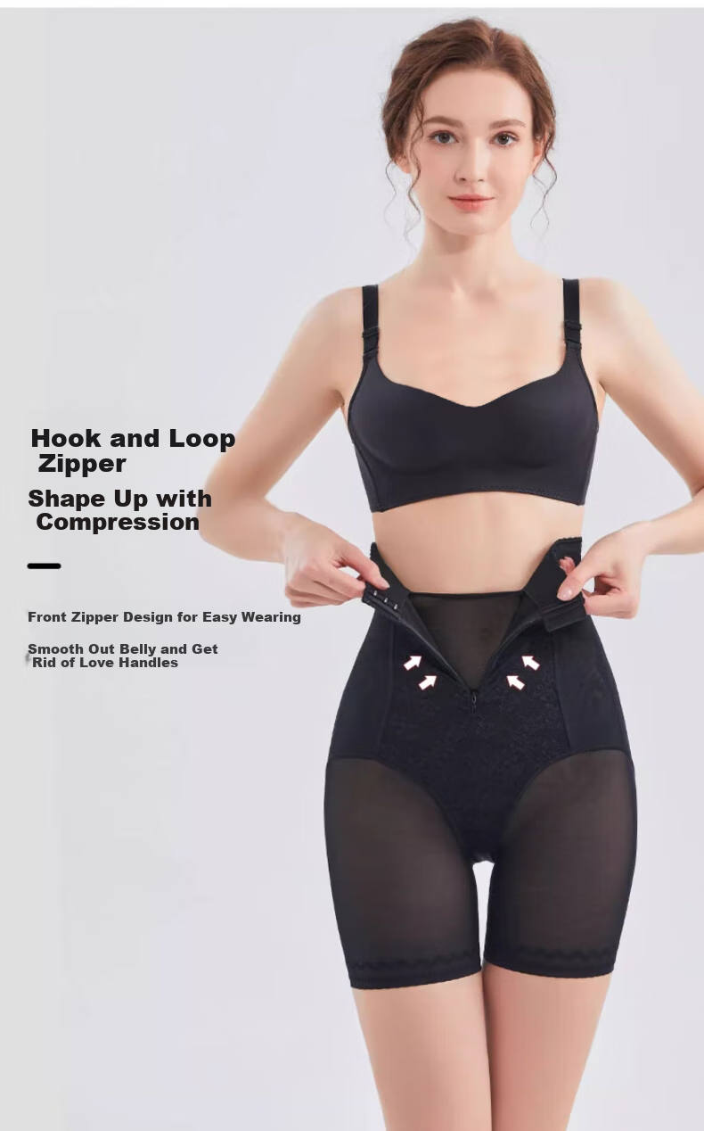 LangSha High-Waisted Tummy Control Shorts, Butt-Lifting, Waist-Cinching, Postpartum Belly Wrap, Shaping Underwear, Mid-Rise, Black 8