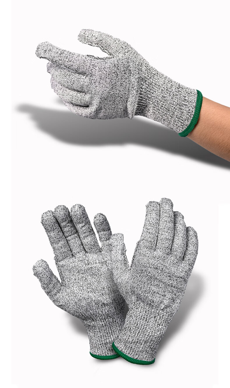 SATA 522201 Cut-Resistant Gloves C-Level Abrasion Resistance Grade 3 Breathable Protective Work Gloves Thickened Size 9 2