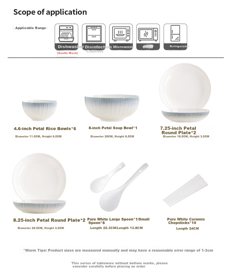 Yichen Bowl And Plate Set for Home Use, 2026 New Stylish Design, Complete Set of Bowls, Plates, Chopsticks, And Tableware, Housewarming Gift 16