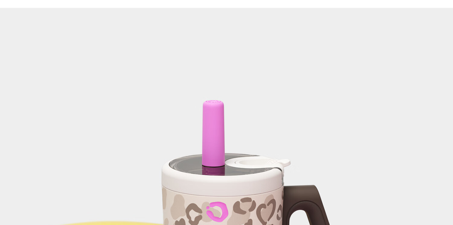 BLOOMMARK Car Leopard Print Straw Large Capacity 316 Food Grade JD Self-operated Insulated Water Bottle for Men and Women - Candy Pleats 5