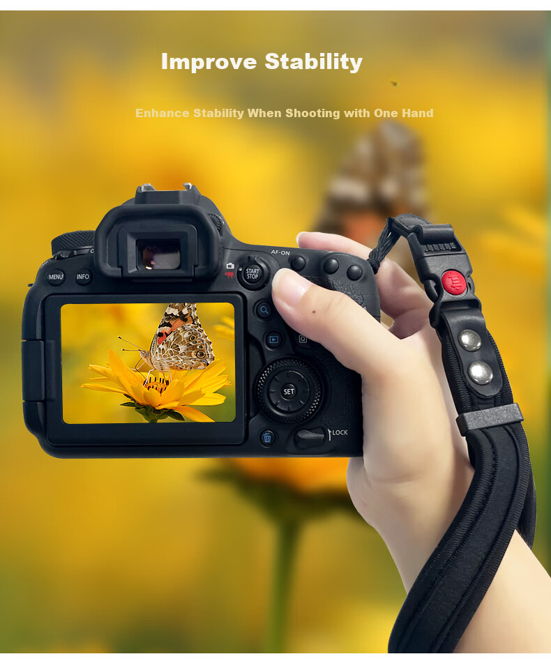 Shilifan Camera Wrist Strap, Mirrorless Camera Strap, DSLR Strap, Suitable for Sony, Canon, Nikon, Fuji Cameras, Camera Accessories, Black Braided Camera Wrist Strap 5