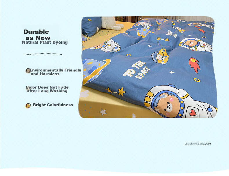 Mengshina Class A Pure Cotton Children's Duvet Cover, Single Piece, 100% Cotton, Kindergarten Quilt Cover, 150x200cm, Dinosaur Valley 9