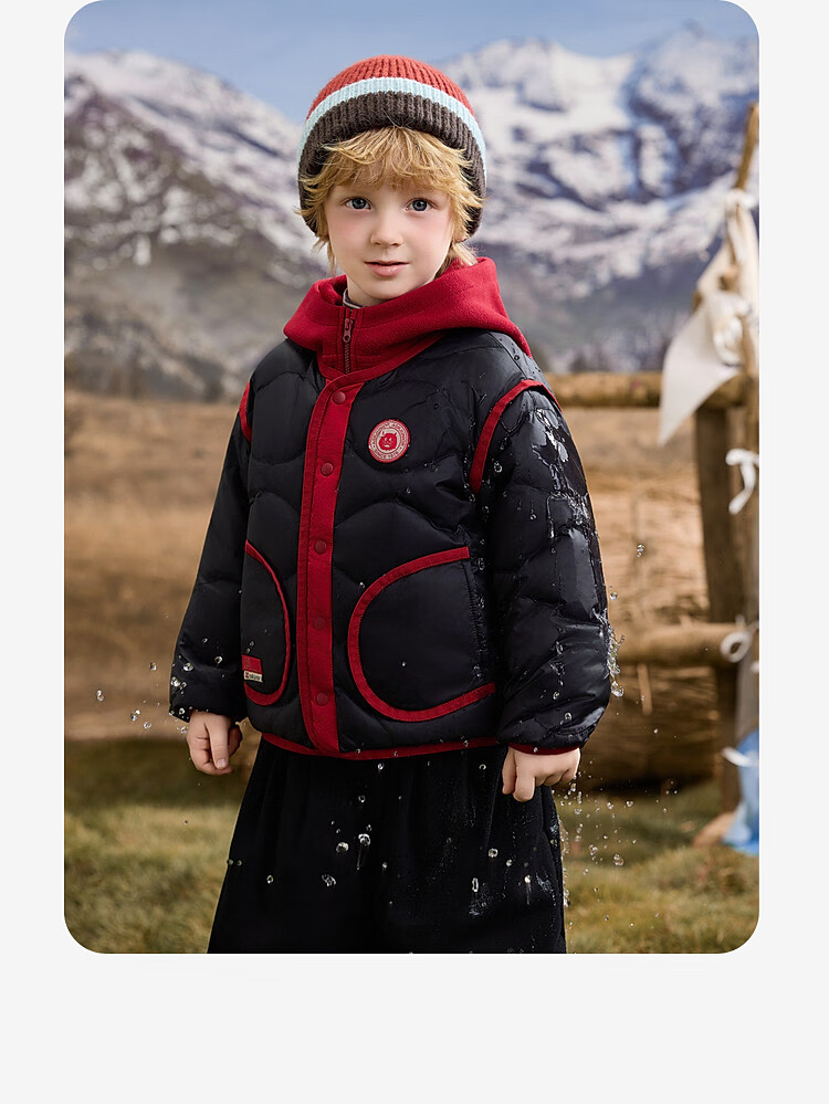 ASK JUNIOR [Three-Proof One Garment Three-Wear] Canadian Duck Down Children's Down Jacket 2025 Winter Toddler Fleece Warm Boys 15
