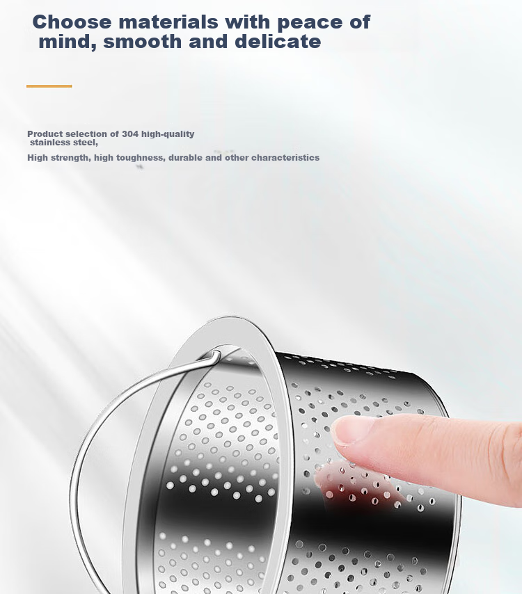 BJ Stainless Steel Kitchen Sink Strainer, Drain Filter, Vegetable Washing Basin, Dishwashing Sink Mesh (Small Basket) 5