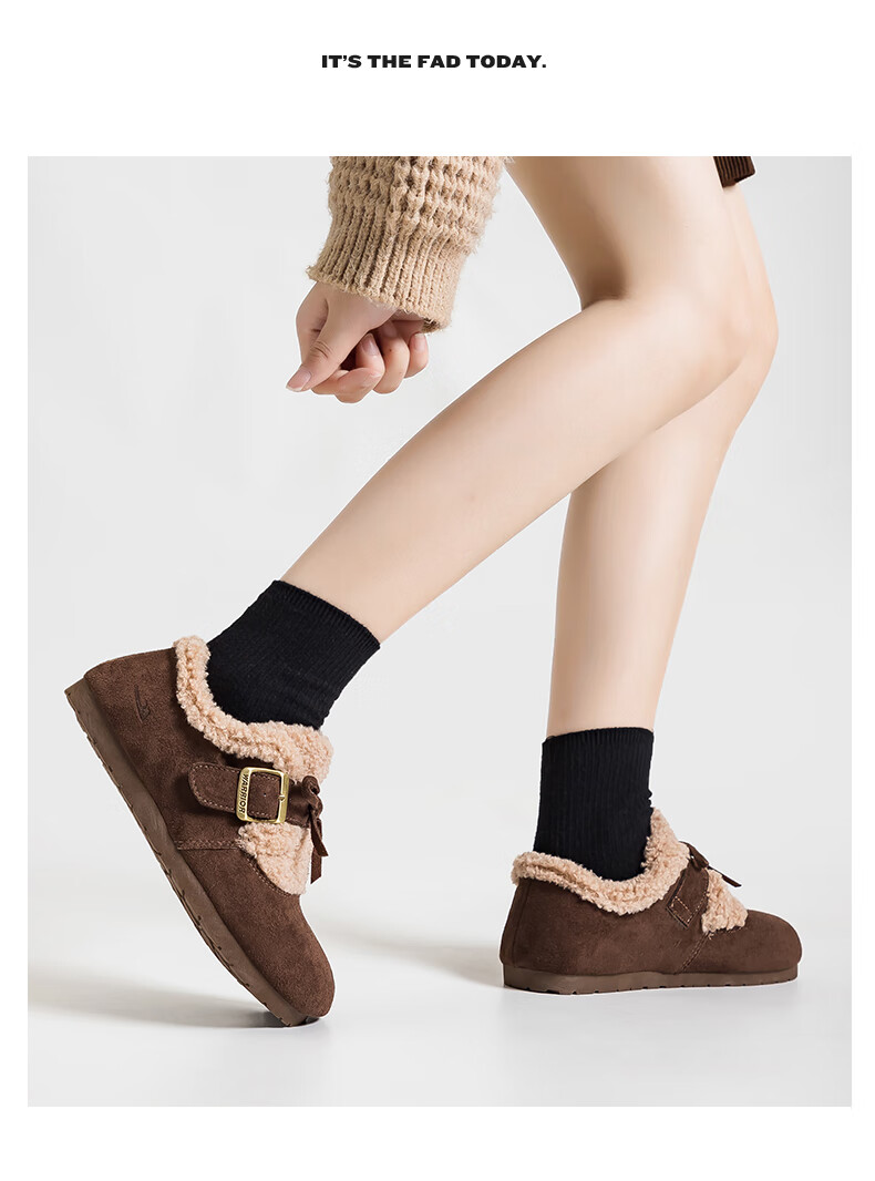 Warrior Women's Winter 2025 Fleece-Lined Warm Birkenstock Style Thick Plush Shoes Camel Size 39 10