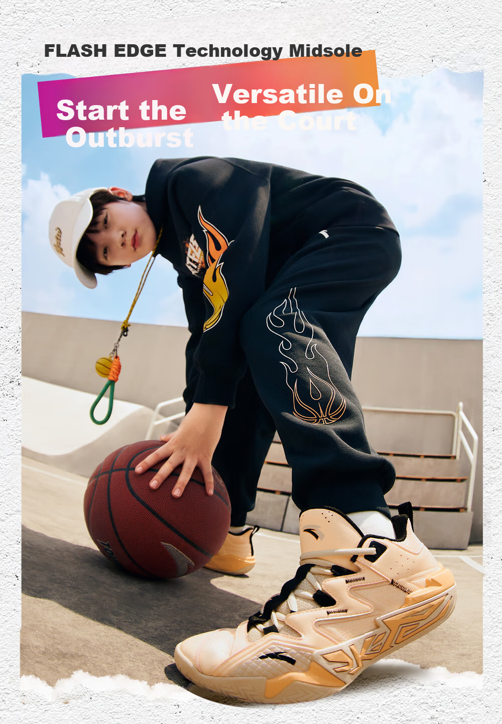 ANTA Children's Sports Shoes for Boys, Big Kids' Size 25, Autumn And Winter Professional Performance Durable Cement Basketball Shoes A12541103 7