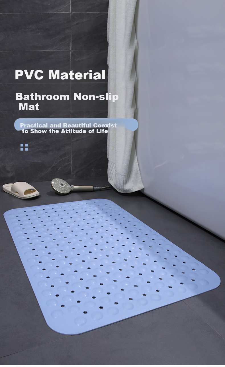 Yagao Bathroom Non-Slip Mat, Bathroom Anti-Slip Floor Mat, Toilet PVC Shower Mat with Suction Cups, 40*100 1