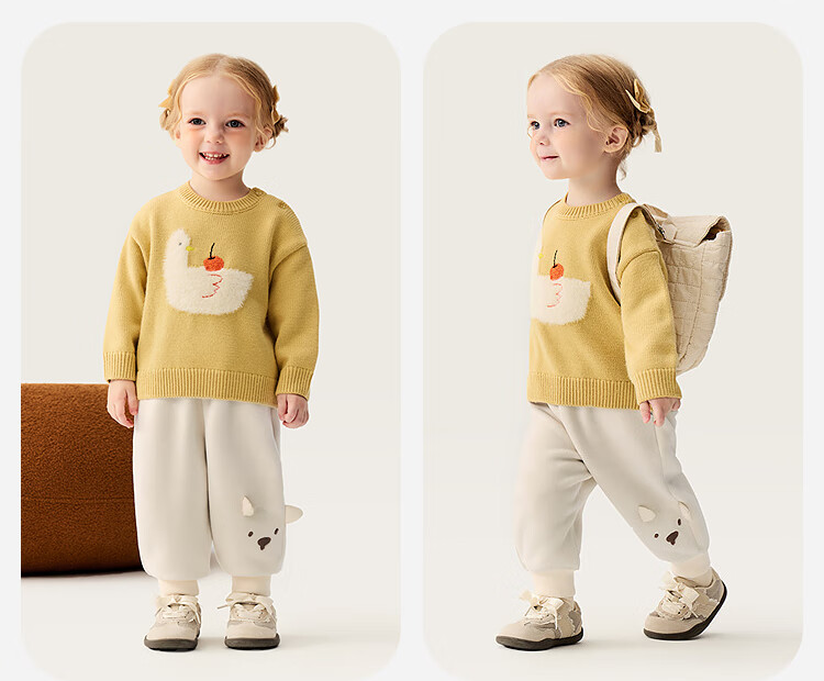 Minibala Bala Children's Baby Sweater Soft Skin-Friendly Non-Deforming Red Christmas Sweater [Artist Collaboration] 7