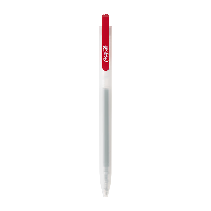 KACO Coca-Cola Collaboration Black Retractable Gel Pen Ins Stylish Signature Quick-Dry Student Exam Carbon Ballpoint Pen Daily Transparent White 1pc
