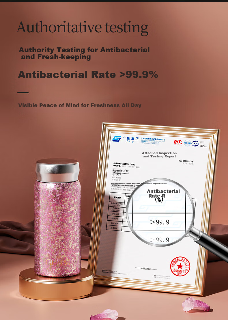Germ Pure Titanium Insulated Mug for Women, Portable Water Bottle, Ultra-Light Mini Titanium Cup, Lipstick Cup, Mid-Autumn Festival Gift Cup, 210ML Gold 6