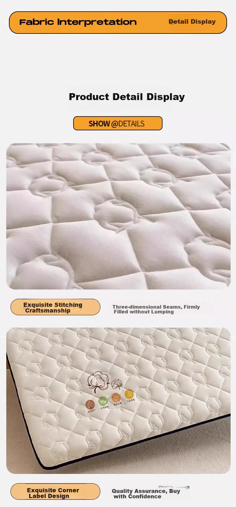 Nanjiren Class A Cotton Mattress, Xinjiang Cotton Mattress Pad, All-Season Student Dormitory Mat, Foldable Soft Pad, 120*200cm 11
