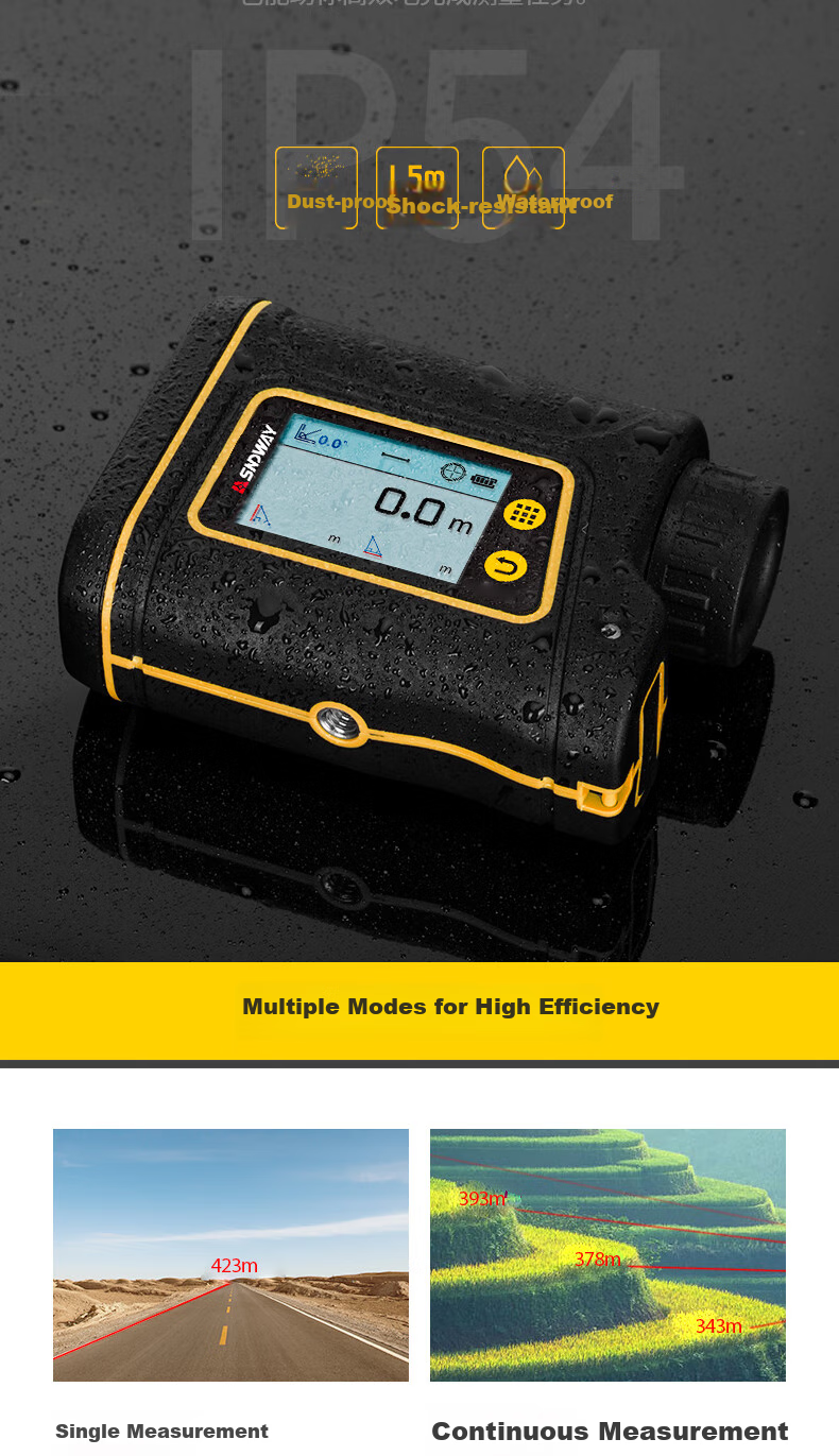 Shendawei Telescope Laser Rangefinder Outdoor High-Precision HD Display Electronic Ruler Infrared Measuring Instrument H-D1500B 13