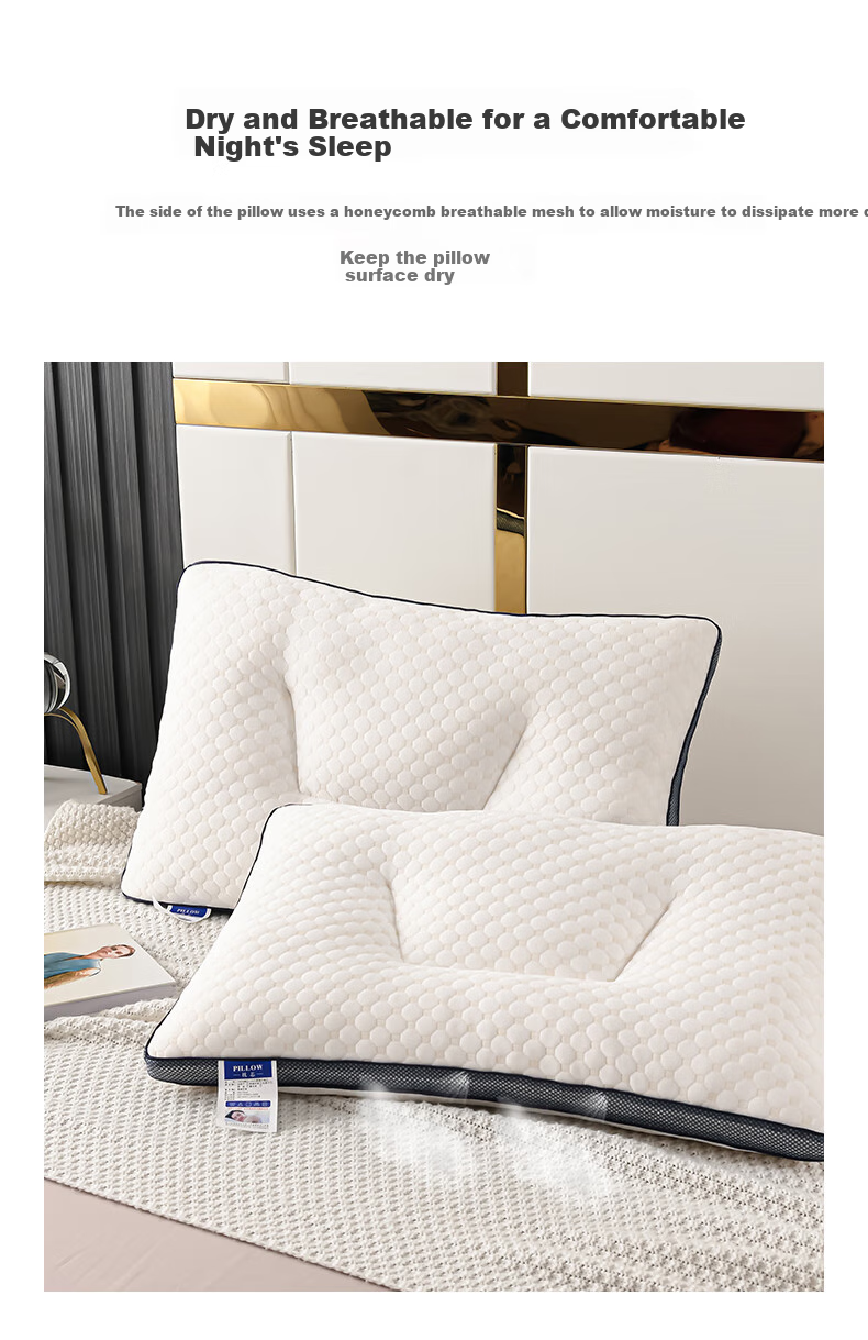Hodo Cervical Pillow, Deep Sleep Neck Support, Adult-Specific Pillow Core, Home Massage Pillow, 48*74cm, One Piece 7
