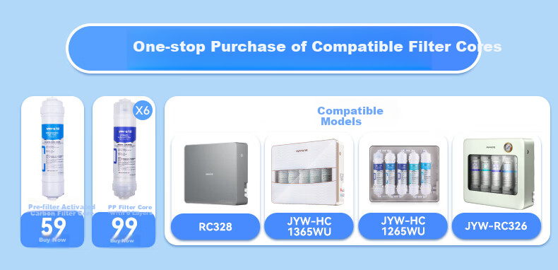 Joyoung Water Purifier for Home Direct Drinking, Kitchen Tap Water Filter, Stainless Steel Ultrafiltration Water Purification System JYW-RC530 1
